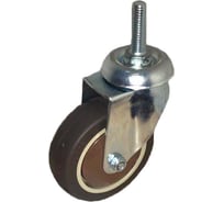 Колесо коричневая мягкая резина крепление болтом М10 SCTG25 50 мм MFK-TORG 7062050