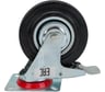 Колесо большегрузное обрезиненное поворотное с тормозом (125х37.5 мм; г/п 100 кг) EURO-LIFT 00-00001253