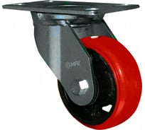 Колесо большегрузное поворотное 200 мм, красный полиуретан MFK-TORG 68803200