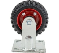 Колесо литое (неповоротное; 125 мм; литая резина) КРАСНЫЙ ДИСК MFK-TORG FC80Л125