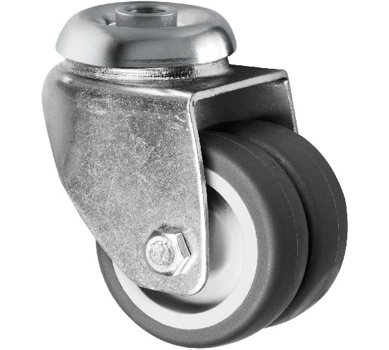 Колесная опора сдвоенная под болт Inford E14 TPPE 075 H with bolt hole