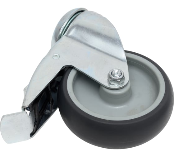 Колесная опора под болт с тормозом Inford E15 TPPJ 100 HB3 steel total brake