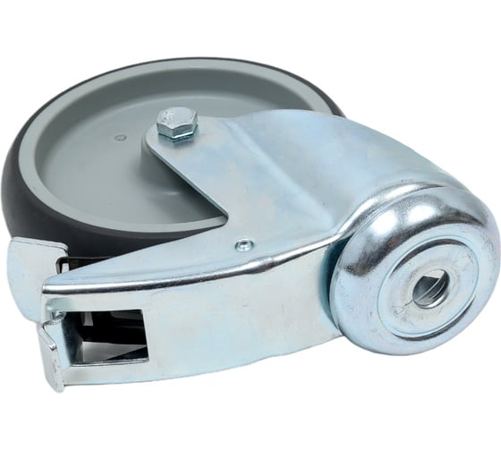 Колесная опора под болт с тормозом Inford E15 TPPJ 125 HB3 steel total brake