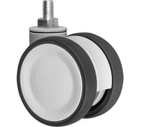 Колесная опора с резьбовым стержнем Inford D12 TPAA 075 T1 RAL 9002