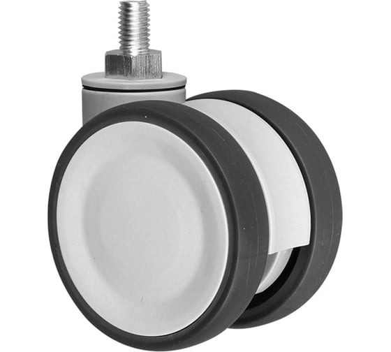 Колесная опора с резьбовым стержнем Inford D12 TPAA 075 T1 RAL 9002 1