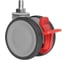 Колесная опора с резьбовым стержнем и тормозом D12 TPAA 075 TB22 RAL 7001 Inford 00-80263448 1