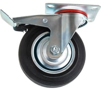Колесо промышленное поворотное 160 мм, с тормозом Дигрус ПКОТ-Д 160