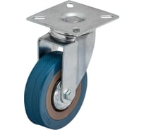 Колесо 75 мм на площадке, поворотное, ПВХ, синее Левша У7-07502