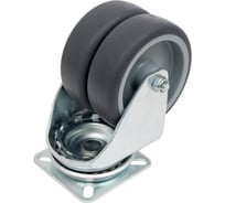 Колесная опора сдвоенная c панелью крепления Inford E14 TPPE 075 S1