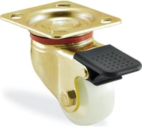 Большегрузная полиамидная поворотная колесная опора с тормозом, 55 мм KAMA K-4102-RPB-055-F04