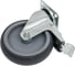 Поворотная колесная опора с площадкой и тормозом, 125 мм KAMA 2802-MTB-125-F18 3