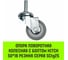 Опора поворотная колесная с болтом 50x18 мм, резина серая SCtg25 HITCH SZ084818 2