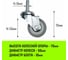 Опора поворотная колесная с болтом 50x18 мм, резина серая SCtg25 HITCH SZ084818 3