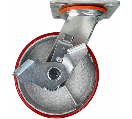 Опора поворотная колесная большегрузная с тормозом 140x50 мм, полиуретан SCpb63 HITCH SZ085015