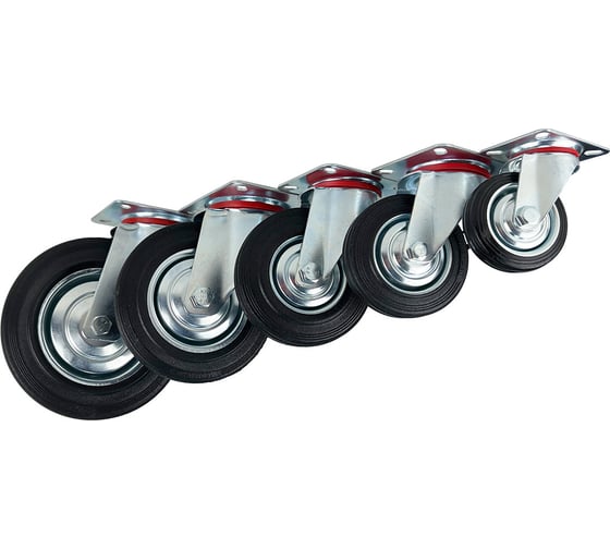 Опора поворотная колесная 160x36 мм, резина черная SC63 HITCH SZ084863