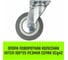 Опора поворотная колесная 100x25 мм, резина серая SCg42 HITCH SZ084834 2