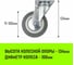 Опора поворотная колесная 100x25 мм, резина серая SCg42 HITCH SZ084834 3