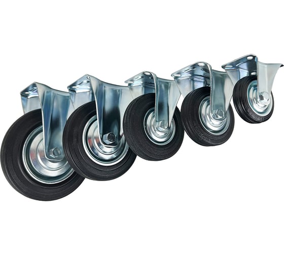 Опора неповоротная колесная 160x36 мм, резина черная FC63 HITCH SZ084992