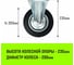 Опора неповоротная колесная 200x44 мм, резина черная FC80 HITCH SZ084993 3