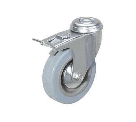 Аппаратное колесо SChgb 55 125 мм (под болт поворотный, тормоз, подшипник скольжения) (N) TOR 1042999