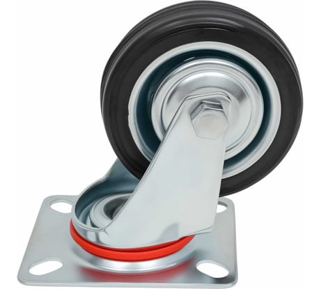 Колесо промышленное поворотное с подшипником 75мм резина/сталь Gigant G-04-09-13