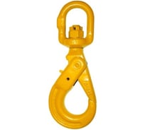 Крюк самозакрывающийся с вертлюгом 2 т (размер 7/8-8) 15 шт Сибталь 00015158