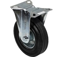 Опора колесная неповоротная на площадке (125 мм; сталь/резина) Suki 160410