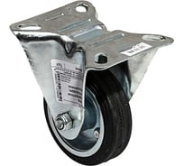 Опора колесная неповоротная на площадке (80 мм; сталь/резина) Suki 160390
