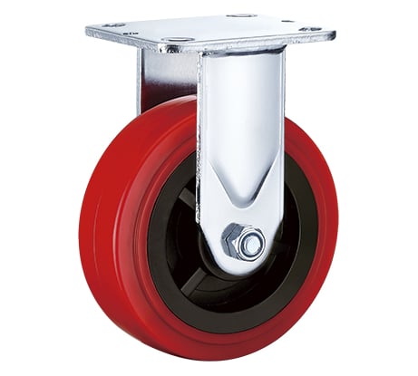 Опора колесная большегрузная неповоротная (100 мм; 240 кг; полиуретан) RONEL FCpn 46