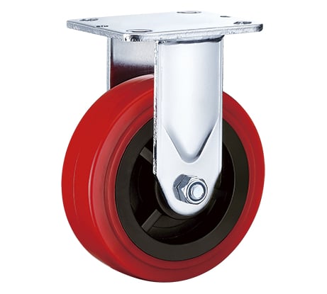 Опора колесная большегрузная неповоротная (125 мм; 300 кг; полиуретан) RONEL FCpn 55