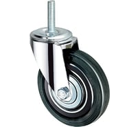 Опора колесная поворотная (160 мм; 190 кг; болт M16; черная резина) Longway SCt 63