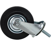 Опора колесная поворотная (125 мм; 125 кг; болт M12; черная резина) Longway SCt 55