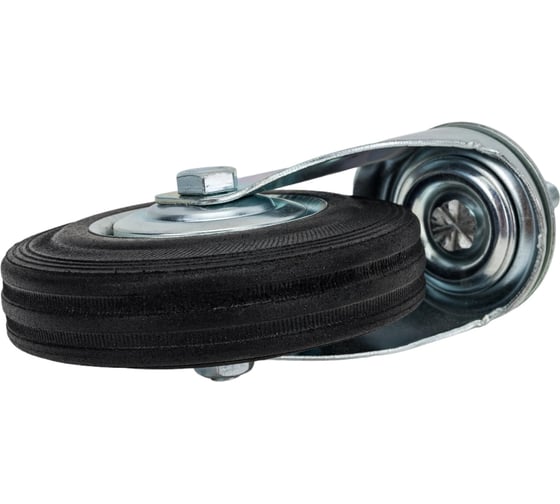 Опора колесная поворотная (125 мм; 125 кг; болт M12; черная резина) Longway SCt 55