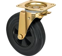 Опора колесная поворотная (160 мм; 200 кг; черная резина) RONEL SCm 63