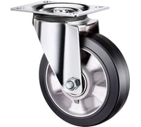 Опора колесная большегрузная поворотная (200 мм; 500 кг; черная резина) RONEL SCDL 80 HEAVY