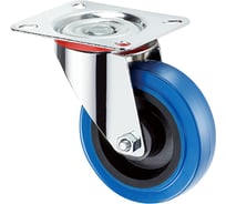 Опора колесная поворотная (125 мм; 185 кг; эластичная синяя резина) RONEL SRCL 55
