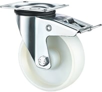 Опора колесная поворотная с тормозом (195 мм; 320 кг; нейлон) RONEL SRCnb 80