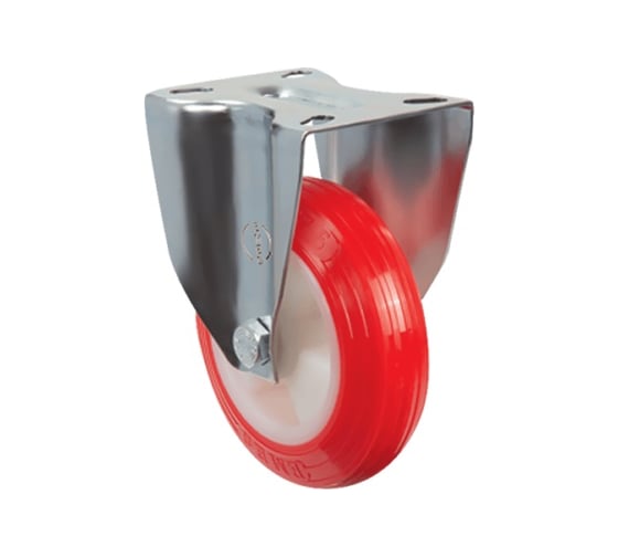 Опора колесная неповоротная (125 мм; 160 кг; полиуретан/нейлон) EMES EM02 ZKP 125 1