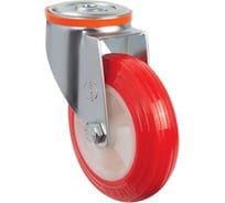 Опора колесная поворотная (100 мм; 110 кг; резьба под болт М12; нейлон) EMES EM04 ZKP 100