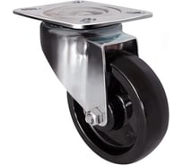 Опора колесная поворотная термостойкая (100 мм; 110 кг; фенол) EMES EM01 BKB 100