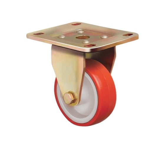 Опора колесная большегрузная неповоротная (150 мм; 550 кг; полиуретан) EMES ED02 ZBP 150 1