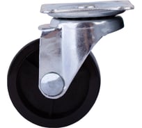 Опора колесная поворотная на площадке (50 мм; пластик черный) Стройбат 349670