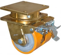 Колесо верхтяжелое двойное б/г полиуретан поворот с тормозом 300 мм K8012-01-MPCI-TTB K8012-TTB-300 MFK-TORG K80122-TTB-300