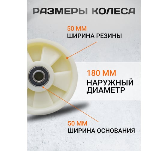 Колесо нейлоновое 1850 RAD 71037275