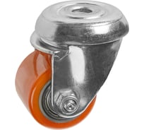 Колесо большегрузное поворотное с отверстием, диаметр 35 мм, грузоподъемность 100 кг, полиуретан, сталь СТЕЛЛА-ТЕХНИК ST-049 1704-35