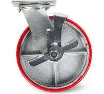 Колесо большегрузное поворотное PU тормоз SCpb 55 125 мм TOR 1003214