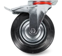 Колесо поворотное резиновое с тормозом SCb 80 200 мм TOR 1001720