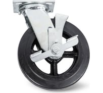 Колесо большегрузное поворотное с тормозом резиновое SCdb 63 150 мм TOR 1003231