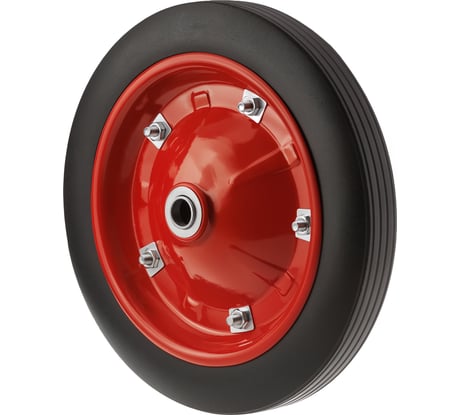 Колесо для тачки / тележки литое бескамерное А5 диаметр 310 мм, ось 20 мм, подшипник, SR 2500-20 1000408