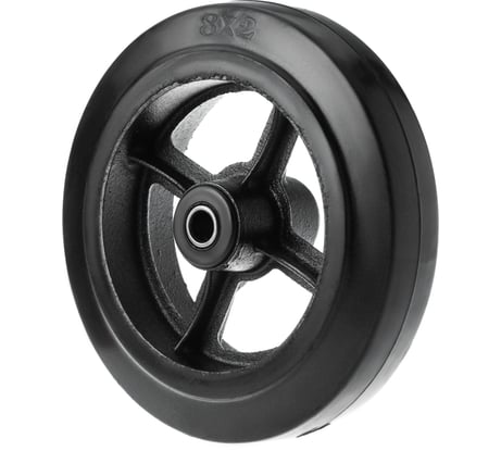 Большегрузное чугунное колесо без крепления D 80 (200 мм; 280 кг) А5 1000085